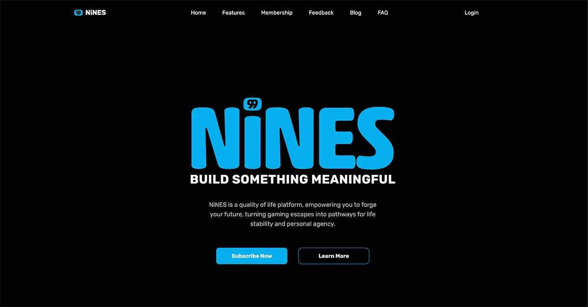 NiNES Landing Page